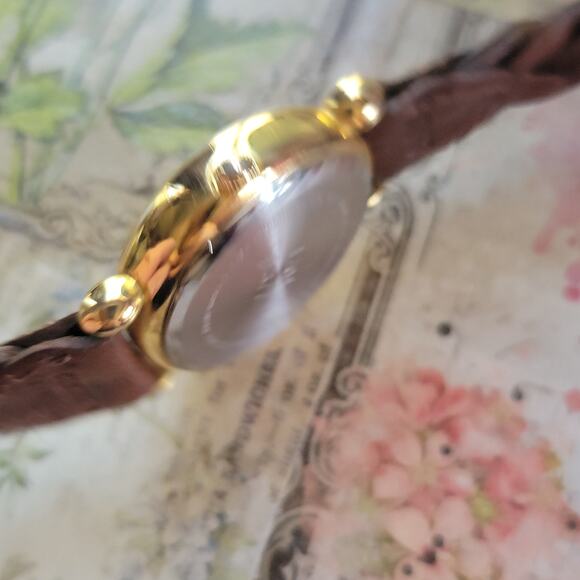 Vintage Watches Kathy Ireland Moonphase Quartz Watch Leather Band Japan - Picture 5 of 10